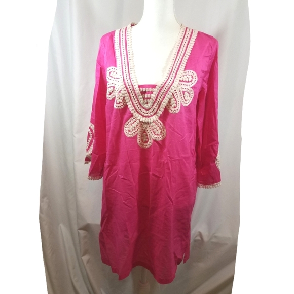 J. Crew Tops - J. Crew Pink Embroidered Tunic M Spring 20 NWT